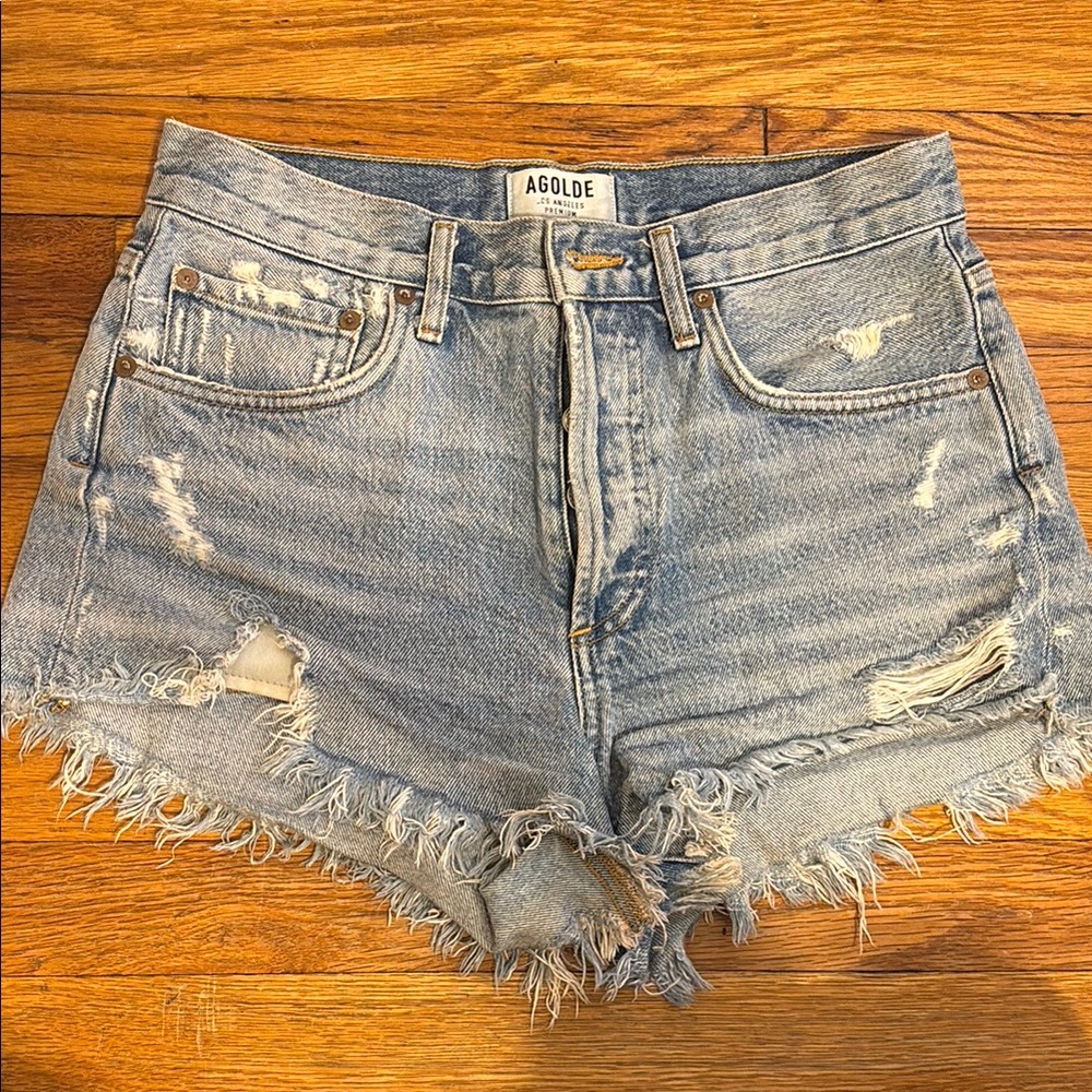 Agolde Parker Shorts Light Wash
